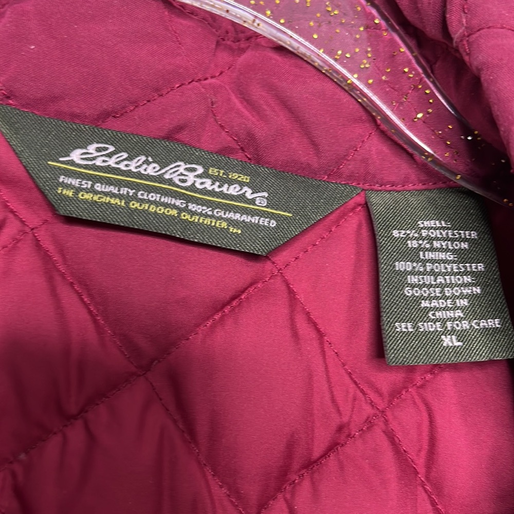 Eddie Bauer Maroon Quilted Vest - image 2